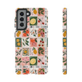 Fruit Stamps Collage Phone Case - Trendy Stickers Aesthetic Protective Phone Cover for iPhone, Samsung, Pixel