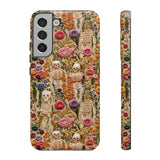 Skeletons in Bloom Garden 3D Aesthetic Phone Case for iPhone, Samsung, Pixel Samsung Galaxy S22 Plus / Glossy