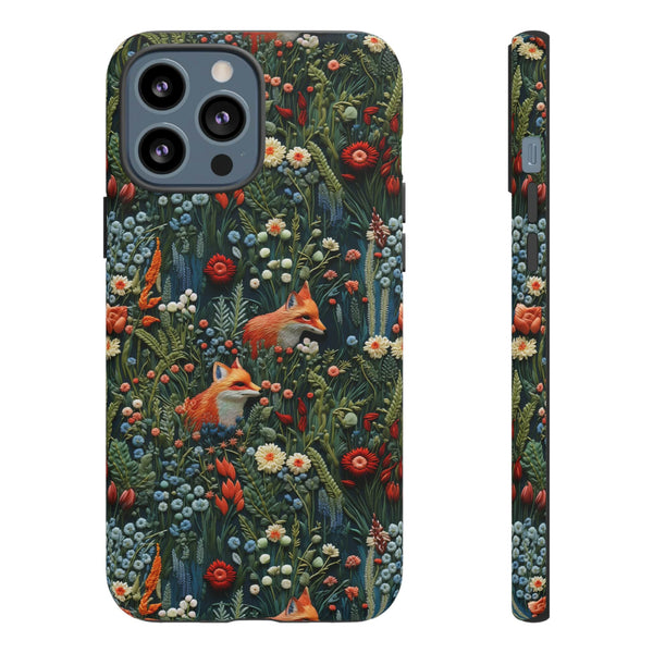 Botanical Fox Aesthetic Phone Case for iPhone, Samsung, Pixel