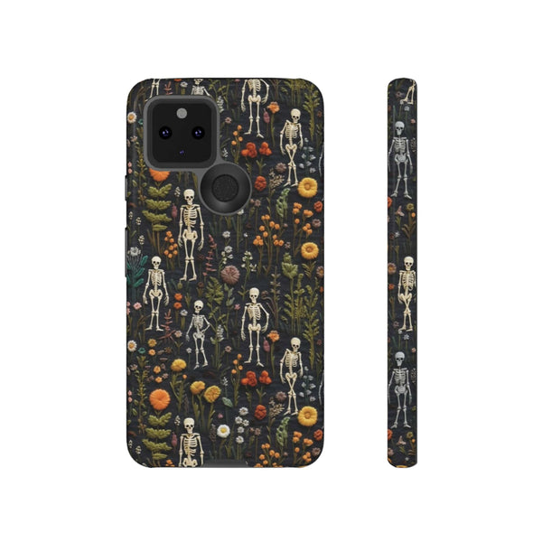 Mini Skeletons in Mystique Garden 3D Phone Case for iPhone, Samsung, Pixel