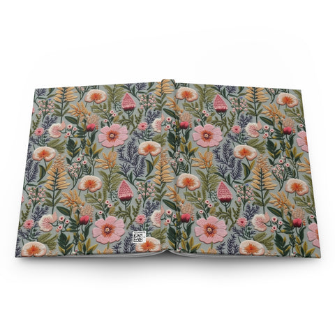 Enchanted Meadow Wildflower Journal - Hardcover Blank Lined Notebook