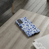 Blue State of Life Phone Case - Trendy Navy Blue Collage Protective Phone Cover for iPhone, Samsung, Pixel