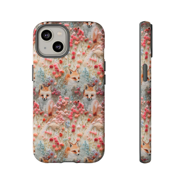 Cottagecore Fox 3D Aesthetic Phone Case for iPhone, Samsung, Pixel