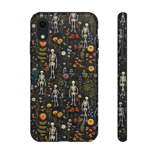 Mini Skeletons in Mystique Garden 3D Phone Case for iPhone, Samsung, Pixel