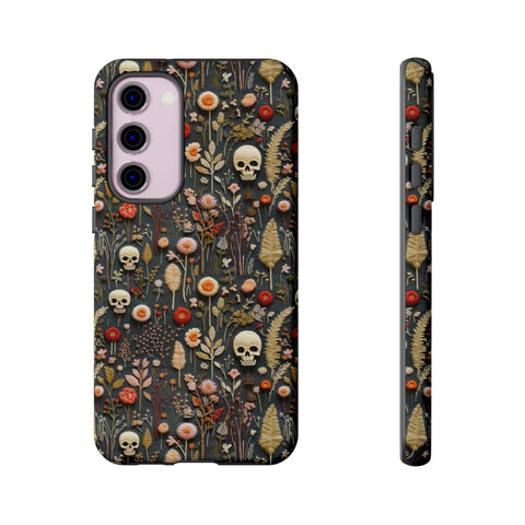 Magical Skull Garden Aesthetic 3D Phone Case for iPhone, Samsung, Pixel