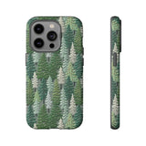 Christmas Forest 3D Aesthetic Phone Case for iPhone, Samsung, Pixel iPhone 14 Pro / Matte