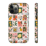 Fruit Stamps Collage Phone Case - Trendy Stickers Aesthetic Protective Phone Cover for iPhone, Samsung, Pixel