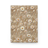 Wildflower Meadow Daisy Journal - Hardcover Blank Lined Notebook