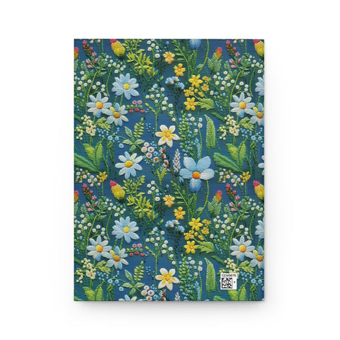 Lagoon Meadow Wildflower Journal - Hardcover Blank Lined Notebook