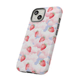 Dreamy Strawberry Cloud Phone Case - Pretty Pink Sky Protective Phone Cover for iPhone, Samsung, Pixel