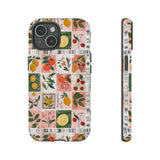 Fruit Stamps Collage Phone Case - Trendy Stickers Aesthetic Protective Phone Cover for iPhone, Samsung, Pixel