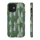 Christmas Forest 3D Aesthetic Phone Case for iPhone, Samsung, Pixel iPhone 12 / Glossy