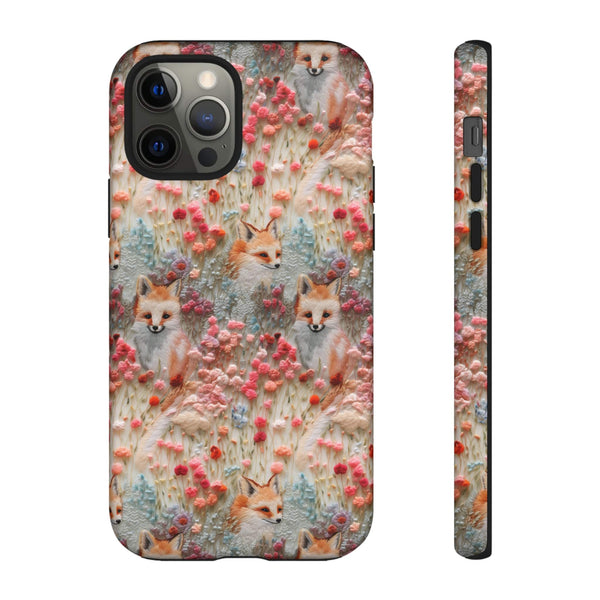 Cottagecore Fox 3D Aesthetic Phone Case for iPhone, Samsung, Pixel