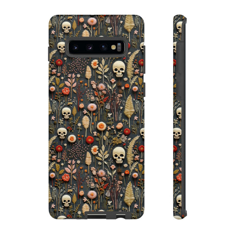Magical Skull Garden Aesthetic 3D Phone Case for iPhone, Samsung, Pixel