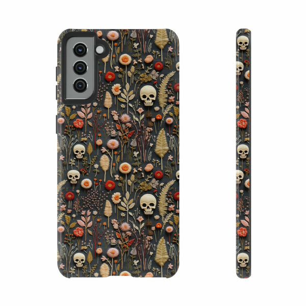 Magical Skull Garden Aesthetic 3D Phone Case for iPhone, Samsung, Pixel