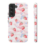 Dreamy Strawberry Cloud Phone Case - Pretty Pink Sky Protective Phone Cover for iPhone, Samsung, Pixel