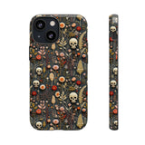 Magical Skull Garden Aesthetic 3D Phone Case for iPhone, Samsung, Pixel iPhone 13 Mini / Glossy