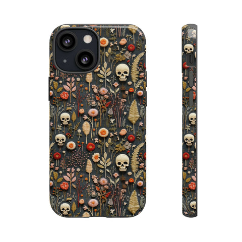 Magical Skull Garden Aesthetic 3D Phone Case for iPhone, Samsung, Pixel