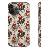Cowboy Santa Embroidery Phone Case for iPhone, Samsung, Pixel iPhone 12 Pro Max / Matte