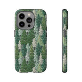 Christmas Forest 3D Aesthetic Phone Case for iPhone, Samsung, Pixel iPhone 14 Pro / Glossy