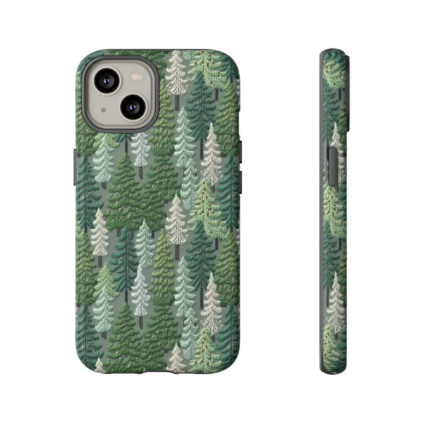 Christmas Forest 3D Aesthetic Phone Case for iPhone, Samsung, Pixel