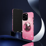 Disco Ball Phone Case - Pink Trendy Retro Mirror Ball Protective Phone Cover for iPhone, Samsung, Pixel