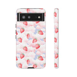 Dreamy Strawberry Cloud Phone Case - Pretty Pink Sky Protective Phone Cover for iPhone, Samsung, Pixel