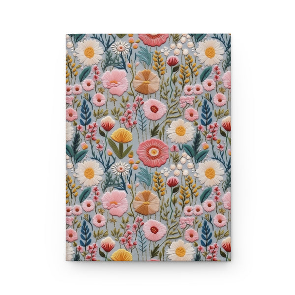 Whirly Meadow Wildflower Journal - Hardcover Blank Lined Notebook