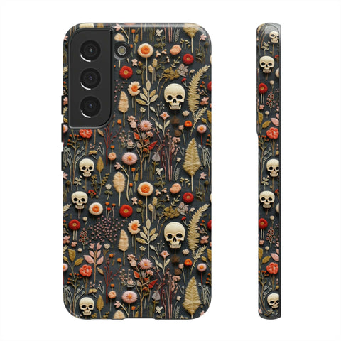 Magical Skull Garden Aesthetic 3D Phone Case for iPhone, Samsung, Pixel