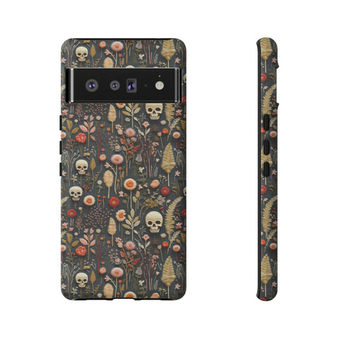 Magical Skull Garden Aesthetic 3D Phone Case for iPhone, Samsung, Pixel