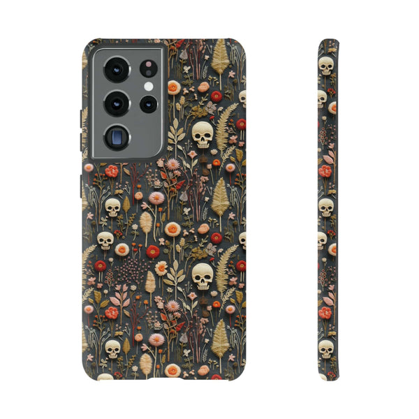 Magical Skull Garden Aesthetic 3D Phone Case for iPhone, Samsung, Pixel