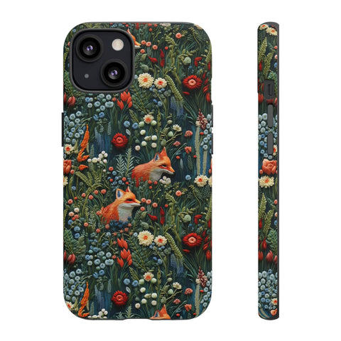 Botanical Fox Aesthetic Phone Case for iPhone, Samsung, Pixel