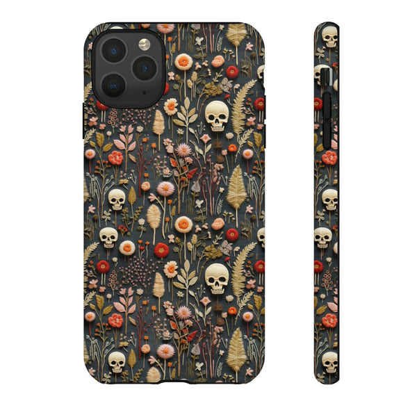 Magical Skull Garden Aesthetic 3D Phone Case for iPhone, Samsung, Pixel