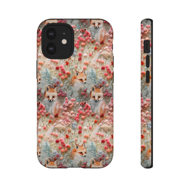 Cottagecore Fox 3D Aesthetic Phone Case for iPhone, Samsung, Pixel