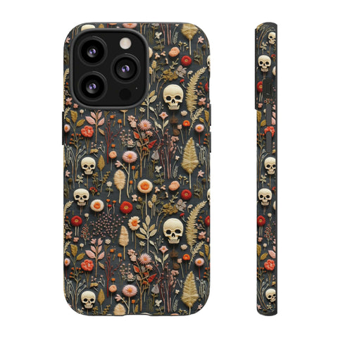 Magical Skull Garden Aesthetic 3D Phone Case for iPhone, Samsung, Pixel