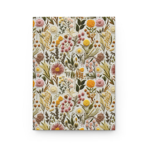 Whimsy Wildflower Journal - Hardcover Lined Blank Notebook