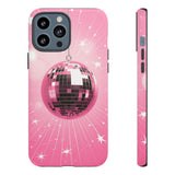 Disco Ball Phone Case - Pink Trendy Retro Mirror Ball Protective Phone Cover for iPhone, Samsung, Pixel