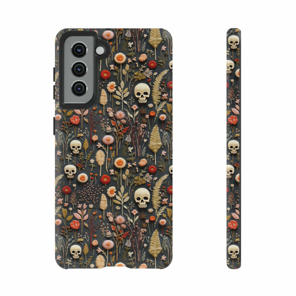 Magical Skull Garden Aesthetic 3D Phone Case for iPhone, Samsung, Pixel