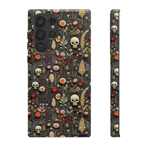 Magical Skull Garden Aesthetic 3D Phone Case for iPhone, Samsung, Pixel