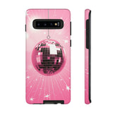 Disco Ball Phone Case - Pink Trendy Retro Mirror Ball Protective Phone Cover for iPhone, Samsung, Pixel