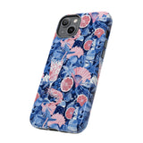 Beachy Blue Collage Phone Case - Trendy Navy Blue and Pink Aesthetic Protective Phone Cover for iPhone, Samsung, Pixel