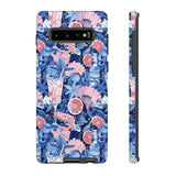 Beachy Blue Collage Phone Case - Trendy Navy Blue and Pink Aesthetic Protective Phone Cover for iPhone, Samsung, Pixel