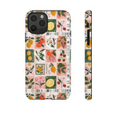 Fruit Stamps Collage Phone Case - Trendy Stickers Aesthetic Protective Phone Cover for iPhone, Samsung, Pixel