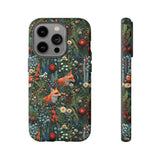 Botanical Fox Aesthetic Phone Case for iPhone, Samsung, Pixel