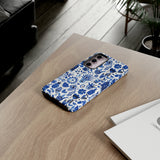 Blue State of Life Phone Case - Trendy Navy Blue Collage Protective Phone Cover for iPhone, Samsung, Pixel