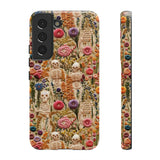 Skeletons in Bloom Garden 3D Aesthetic Phone Case for iPhone, Samsung, Pixel Samsung Galaxy S22 / Glossy