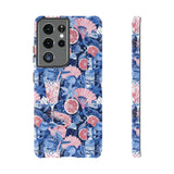 Beachy Blue Collage Phone Case - Trendy Navy Blue and Pink Aesthetic Protective Phone Cover for iPhone, Samsung, Pixel