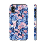 Beachy Blue Collage Phone Case - Trendy Navy Blue and Pink Aesthetic Protective Phone Cover for iPhone, Samsung, Pixel