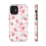 Dreamy Strawberry Cloud Phone Case - Pretty Pink Sky Protective Phone Cover for iPhone, Samsung, Pixel