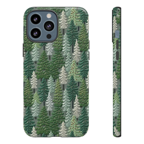 Christmas Forest 3D Aesthetic Phone Case for iPhone, Samsung, Pixel